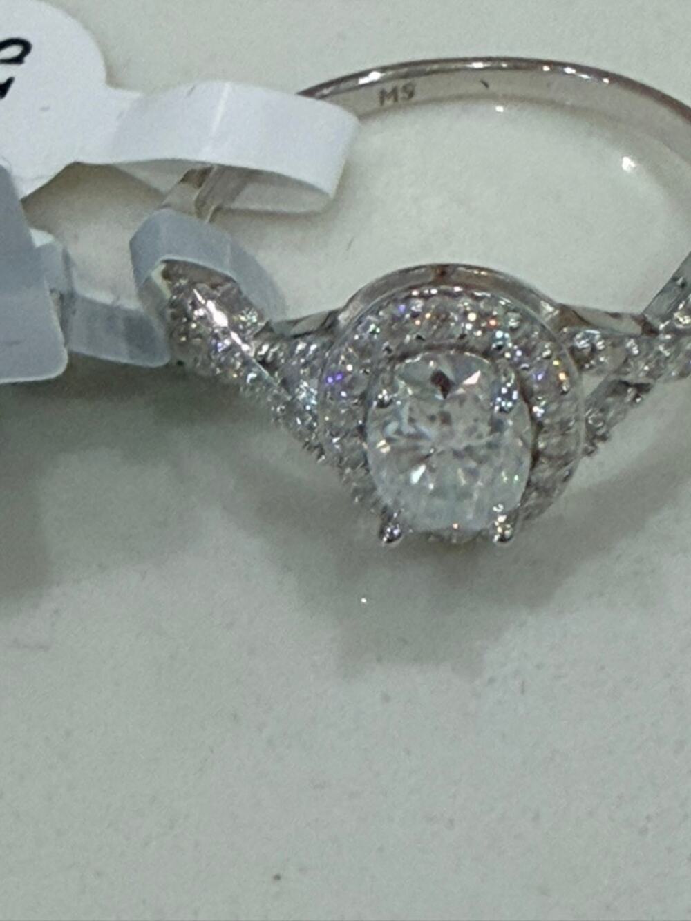 Sterling Silver 1.1CTW Moissanite Engagement Ring - Size 8 - BNIB